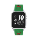 For Apple Watch Series 3 & 2 & 1 38mm Fashion Smiling Face Pattern Silicone Watch Band(Green)