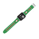 For Apple Watch Series 3 & 2 & 1 38mm Fashion Smiling Face Pattern Silicone Watch Band(Green)