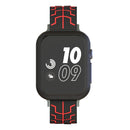 For Apple Watch Series 3 & 2 & 1 38mm Fashion Fishbone Pattern Silicone Watch Band (Black+Red)