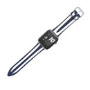 For Apple Watch Series 3 & 2 & 1 38mm Fashion Double Stripes Pattern Silicone Watch Band (Navy Blue+White)