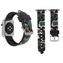 For Apple Watch Series 3 & 2 & 1 38mm Fashion Camouflage Pattern Silicone Watch Band(White)