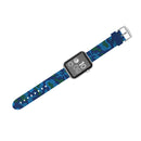 For Apple Watch Series 3 & 2 & 1 38mm Fashion Camouflage Pattern Silicone Watch Band(Blue)