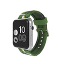 For Apple Watch Series 3 & 2 & 1 38mm Fashion Camouflage Pattern Silicone Watch Band(Green)