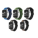 For Apple Watch Series 3 & 2 & 1 38mm Fashion Camouflage Pattern Silicone Watch Band(White)
