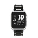For Apple Watch Series 3 & 2 & 1 38mm Fashion Electrocardiogram Pattern Silicone Watch Band (Black+White)