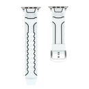 For Apple Watch Series 3 & 2 & 1 38mm Fashion Electrocardiogram Pattern Silicone Watch Band(White)