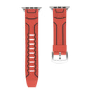 For Apple Watch Series 3 & 2 & 1 38mm Fashion Electrocardiogram Pattern Silicone Watch Band(Red)