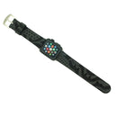 For Apple Watch Series 3 & 2 & 1 38mm Fashion The Old Glory Pattern Silicone Watch Band(Black)