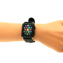 For Apple Watch Series 3 & 2 & 1 38mm Fashion The Old Glory Pattern Silicone Watch Band(Black)