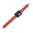 For Apple Watch Series 3 & 2 & 1 42mm Fashion Smiling Face Pattern Silicone Watch Band(Red)