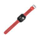 For Apple Watch Series 3 & 2 & 1 42mm Fashion Fishbone Pattern Silicone Watch Band(Red)