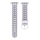 For Apple Watch Series 3 & 2 & 1 42mm Fashion Fishbone Pattern Silicone Watch Band(White)