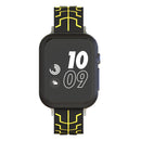 For Apple Watch Series 3 & 2 & 1 42mm Fashion Fishbone Pattern Silicone Watch Band (Black+Yellow)
