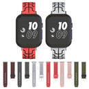 For Apple Watch Series 3 & 2 & 1 42mm Fashion Fishbone Pattern Silicone Watch Band (Black+Yellow)