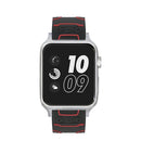 For Apple Watch Series 3 & 2 & 1 42mm Fashion Electrocardiogram Pattern Silicone Watch Band (Black+Red)