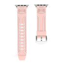 For Apple Watch Series 3 & 2 & 1 42mm Fashion Electrocardiogram Pattern Silicone Watch Band(Pink)