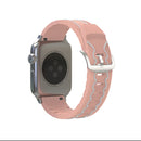 For Apple Watch Series 3 & 2 & 1 42mm Fashion Electrocardiogram Pattern Silicone Watch Band(Pink)