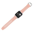 For Apple Watch Series 3 & 2 & 1 42mm Fashion Electrocardiogram Pattern Silicone Watch Band(Pink)