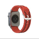 For Apple Watch Series 3 & 2 & 1 42mm Fashion Electrocardiogram Pattern Silicone Watch Band(Red)