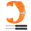 Silicone Watch Band for SUUNTO Core ALU Black(Orange)