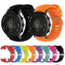 Silicone Watch Band for SUUNTO Core ALU Black(Orange)