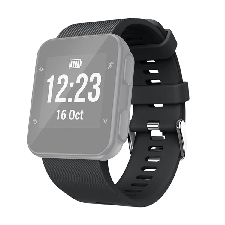 Silicone Sport Watch Band for Garmin Forerunner 35(Black)