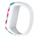 Flower Pattern Silicone Sport Watch Band for Garmin Vivofit JR, Size: Small(Blue + Red)