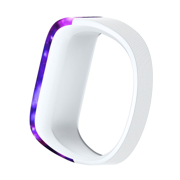 Nebula Pattern Silicone Sport Watch Band for Garmin Vivofit JR, Size: Small(Purple)