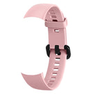 Solid Color Silicone Watch Band for Huawei Honor Band 4(Pink)