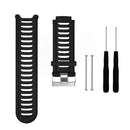 Solid Color Silicone Watch Band for Garmin Forerunner 910XT(Black)