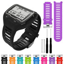 Solid Color Silicone Watch Band for Garmin Forerunner 910XT(Rose Red)