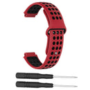 Double Colour Silicone Sport Watch Band for Garmin Forerunner 220 / Approach S5 / S20(Red + Black)