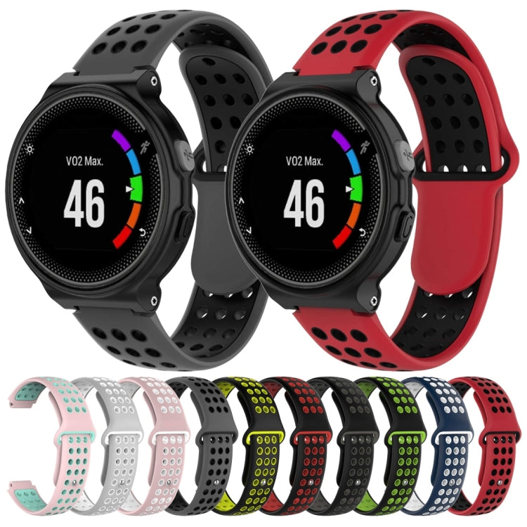 Double Colour Silicone Sport Watch Band for Garmin Forerunner 220 / Approach S5 / S20(Red + Black)