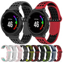 Double Colour Silicone Sport Watch Band for Garmin Forerunner 220 / Approach S5 / S20(Black Grey)
