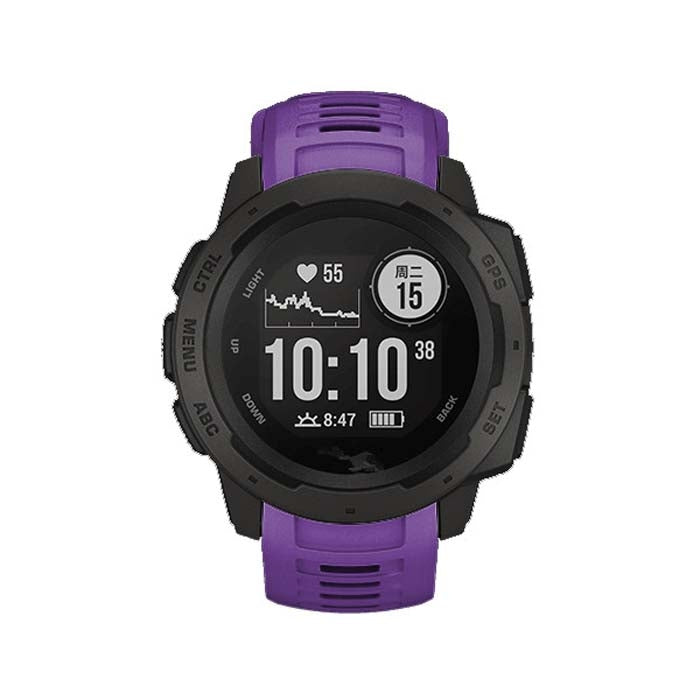 Silicone Watch Band for Garmin Instinct 22mm, Host not Included(Purple)