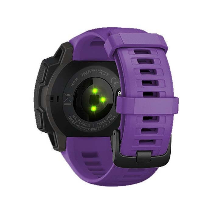 Silicone Watch Band for Garmin Instinct 22mm, Host not Included(Purple)