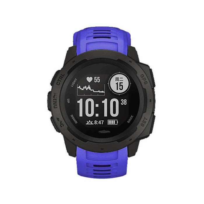 Silicone Watch Band for Garmin Instinct 22mm, Host not Included(Sapphire Blue)