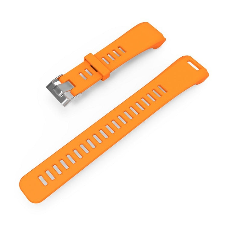 Silicone Sport Watch Band for Garmin Vivosmart HR(Orange)