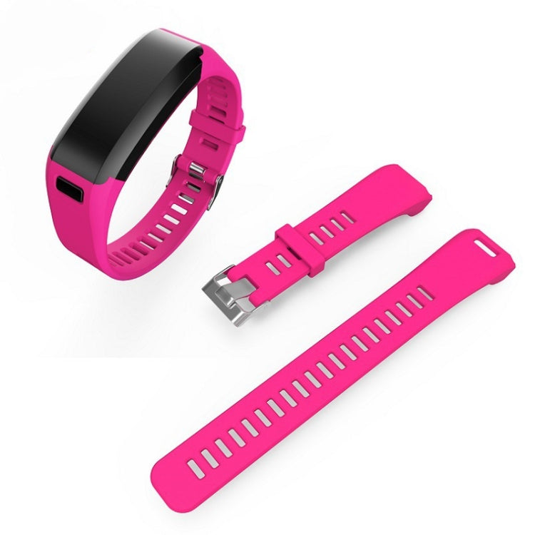 Silicone Sport Watch Band for Garmin Vivosmart HR (Rose Red)