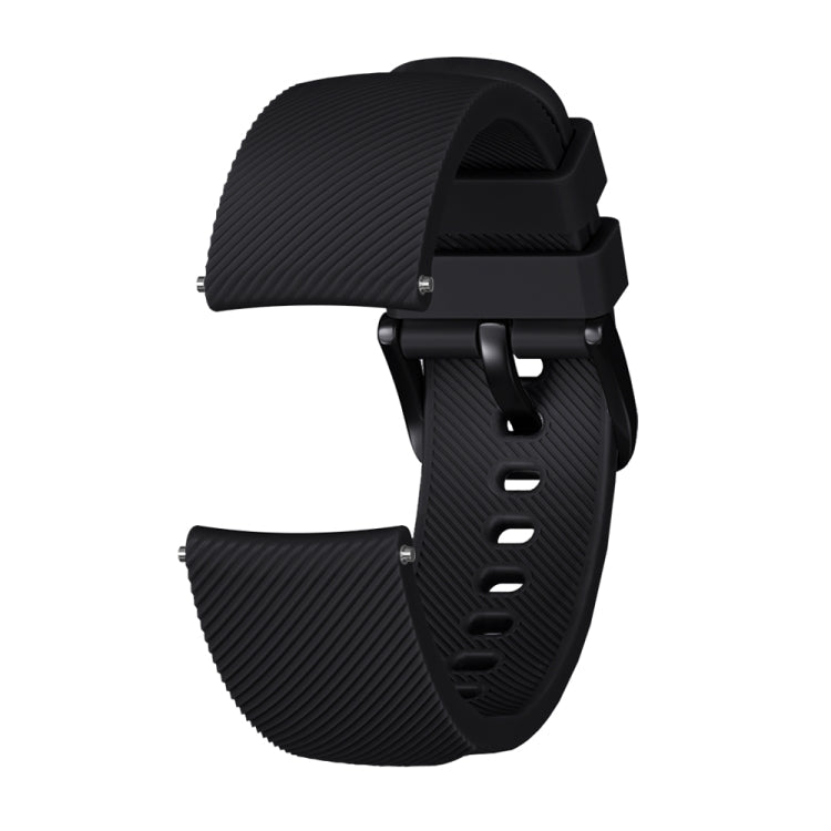 Crazy Horse Texture Silicone Watch Band for Huami Amazfit Bip Lite Version 20mm (Black)