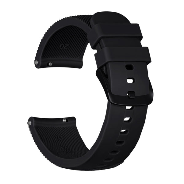 Crazy Horse Texture Silicone Watch Band for Huami Amazfit Bip Lite Version 20mm (Black)