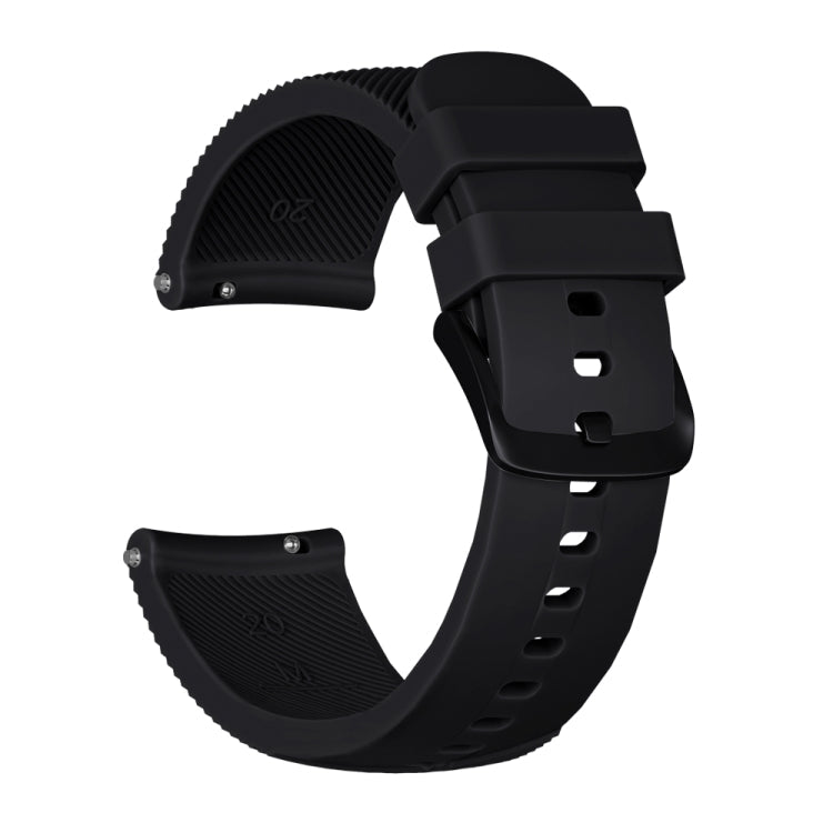 Crazy Horse Texture Silicone Watch Band for Huami Amazfit Bip Lite Version 20mm (Black)