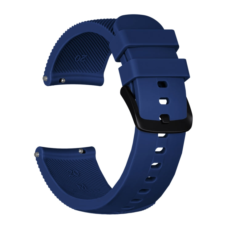 Crazy Horse Texture Silicone Watch Band for Huami Amazfit Bip Lite Version 20mm (Dark Blue)