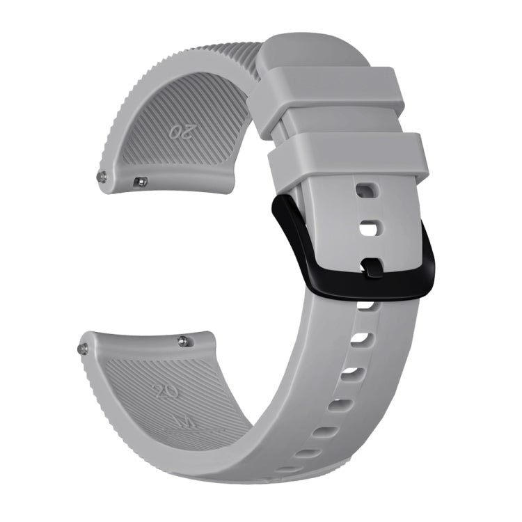 Crazy Horse Texture Silicone Watch Band for Huami Amazfit Bip Lite Version 20mm (Grey)
