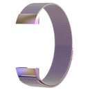 Stainless Steel Magnet Watch Band for FITBIT Charge 3, Size:Small, 187x18mm(Colorful Light)