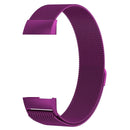 Stainless Steel Magnet Watch Band for FITBIT Charge 3, Size:Small, 187x18mm(Dark Purple)