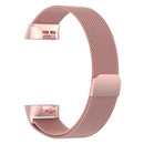 Stainless Steel Magnet Watch Band for FITBIT Charge 3, Size:Small, 187x18mm(Pink)