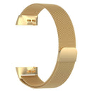 Stainless Steel Magnet Watch Band for FITBIT Charge 3, Size:Small, 187x18mm(Gold)