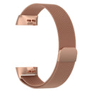 Stainless Steel Magnet Watch Band for FITBIT Charge 3, Size:Small, 187x18mm(Rose Gold)