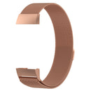Stainless Steel Magnet Watch Band for FITBIT Charge 3, Size:Small, 187x18mm(Rose Gold)